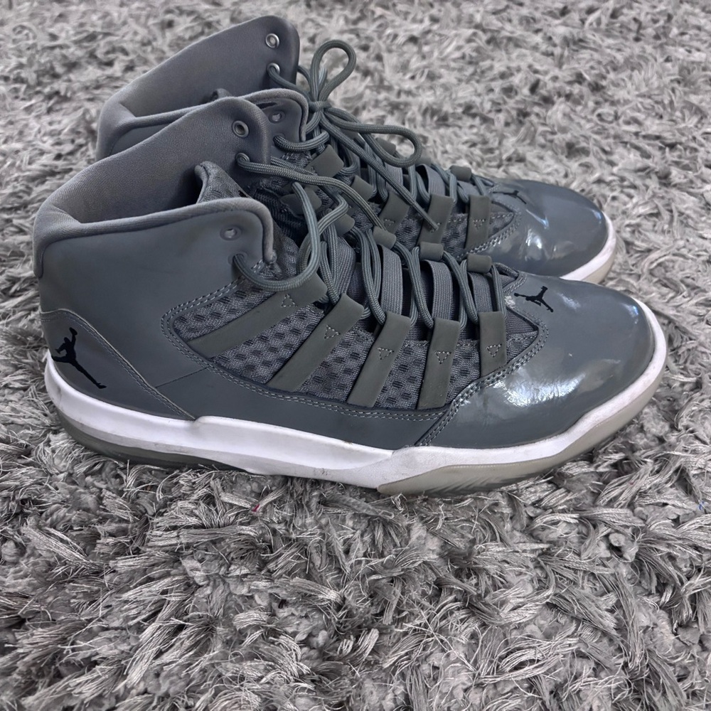 Gray High-Top Jordans
